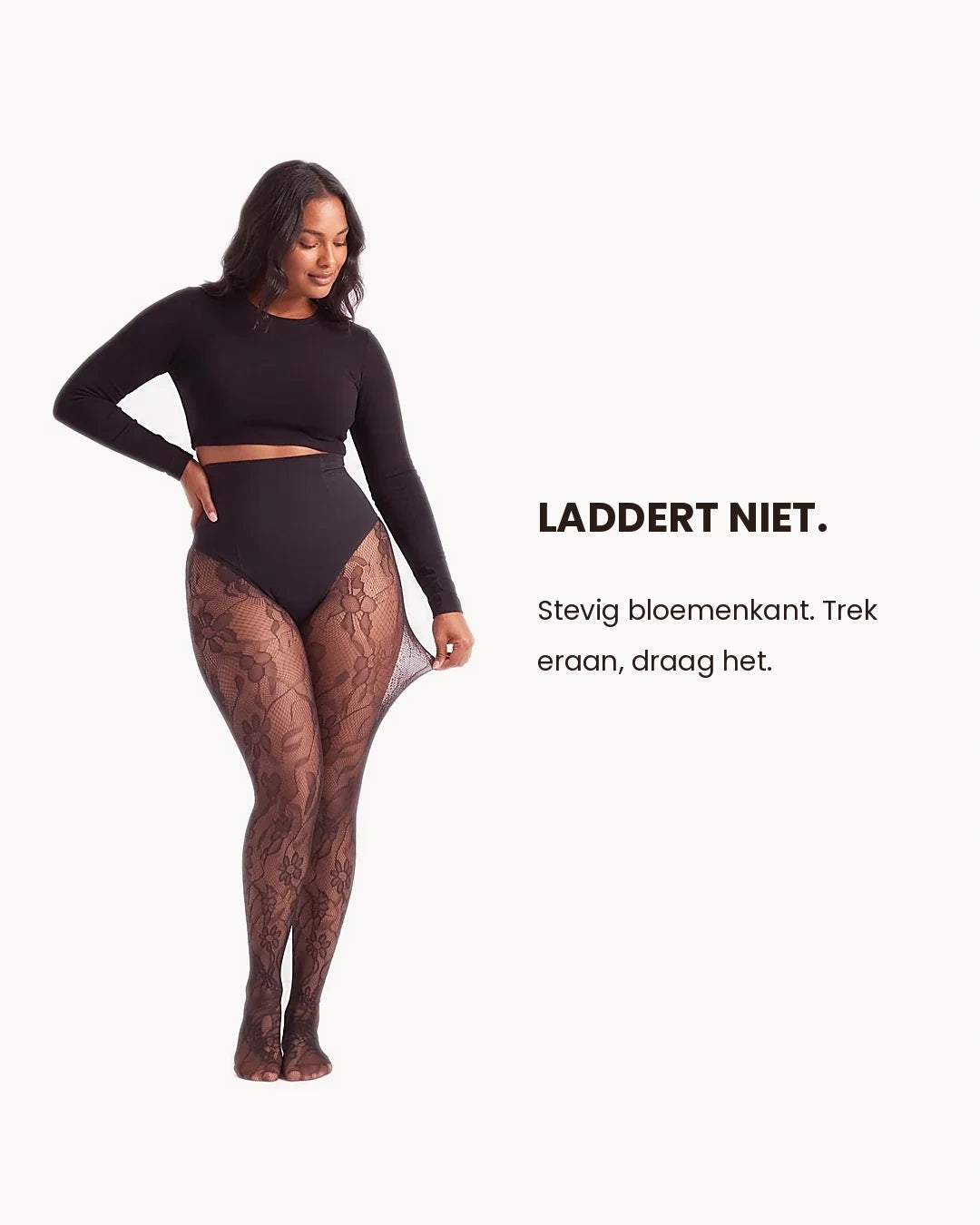 Maverno™ Rosalie | Corrigerende Panty met Bloemenkant