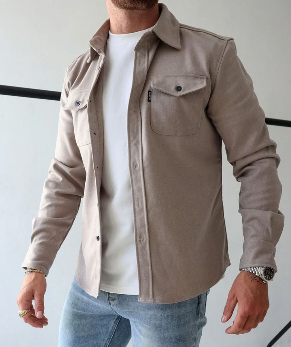 Maverno™ Lewis | Heren Overshirt met Borstzakken