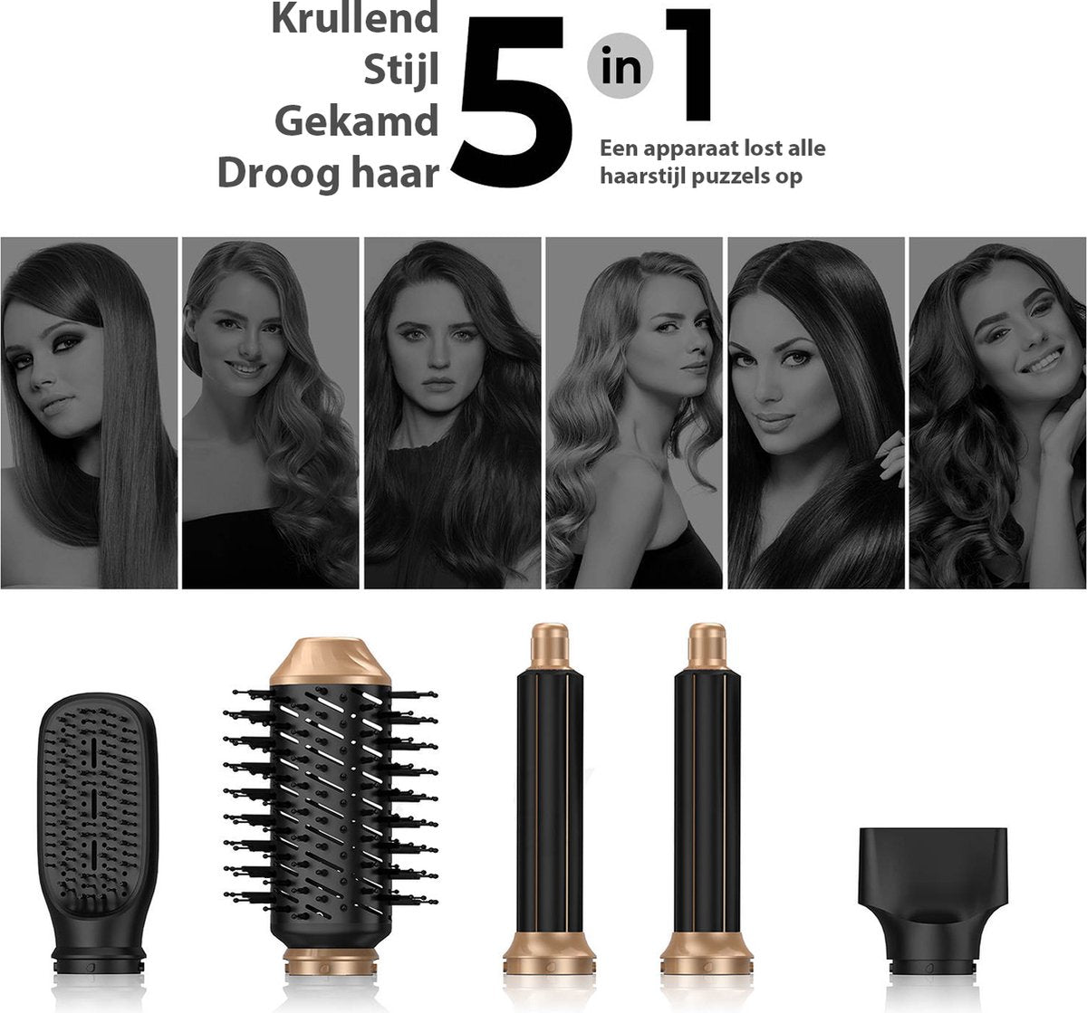 Golden Goods Airstyler 5 in 1 Black