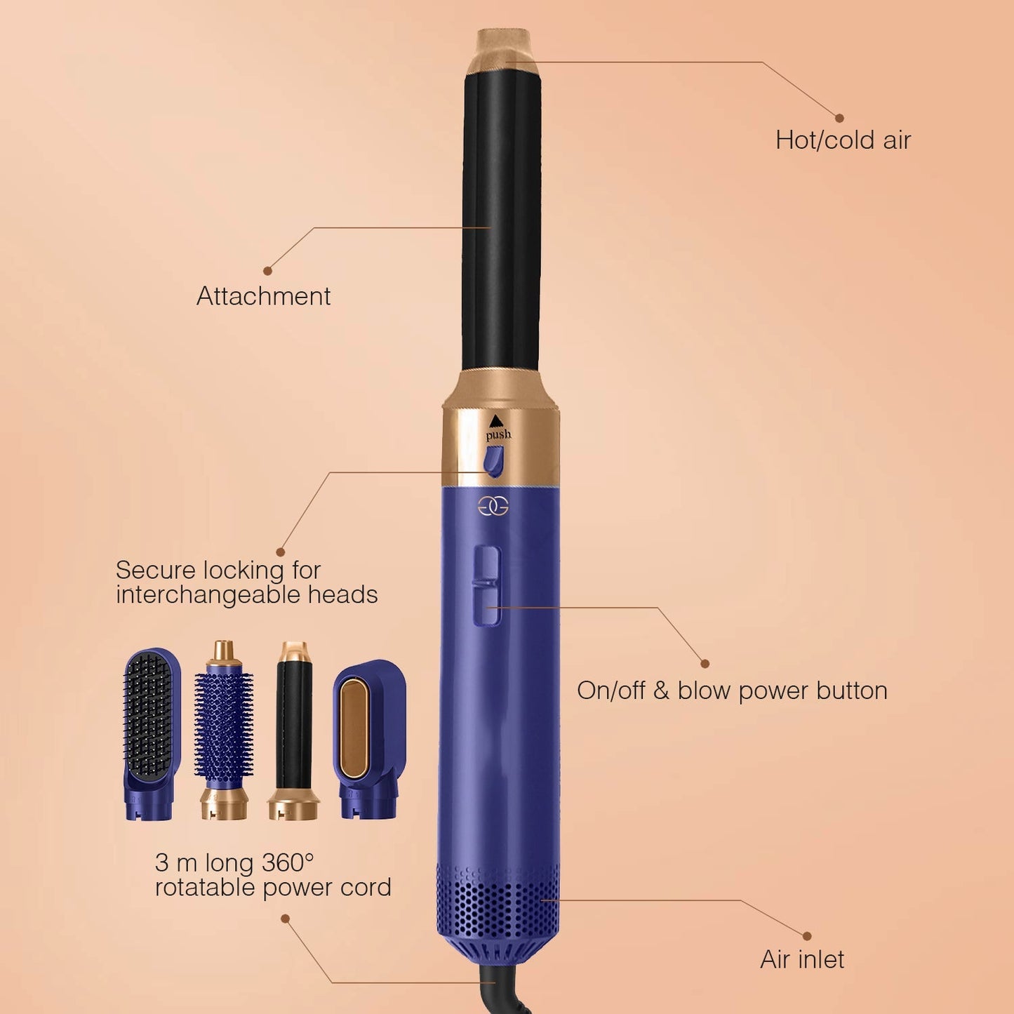Golden Goods Airstyler 5 in 1 Blue