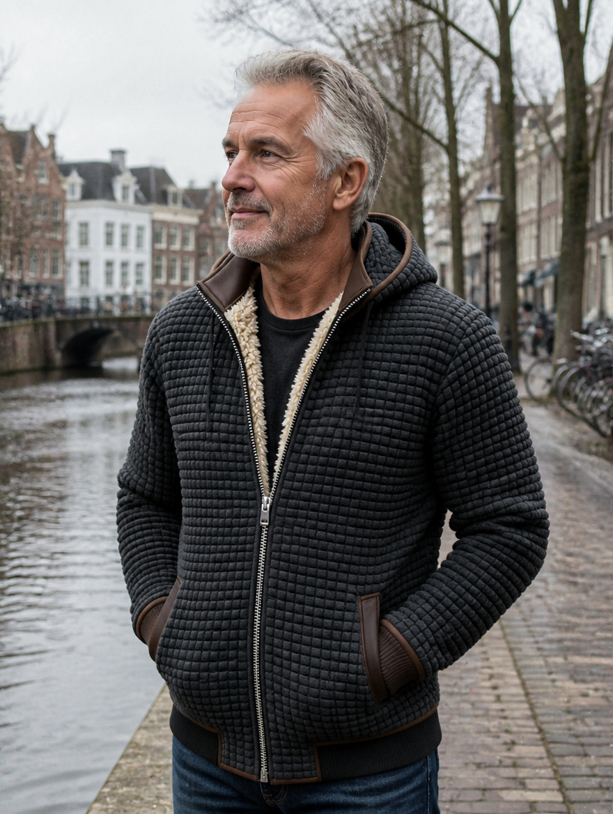 Maverno™ Ruben | Wafelgebreide Jas met Teddyvoering