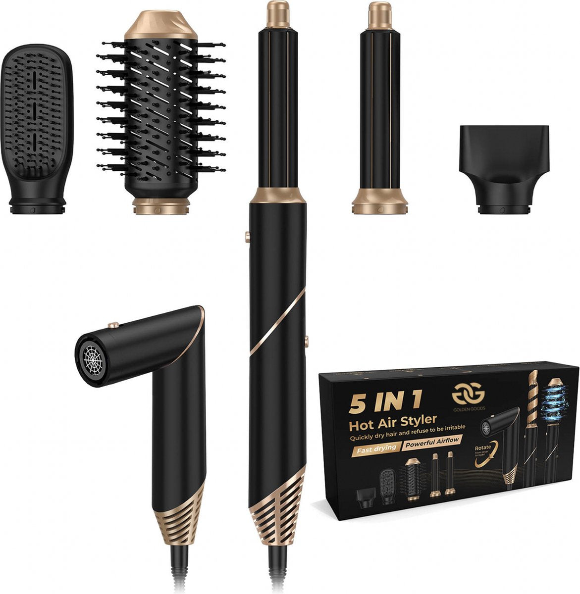 Golden Goods Airstyler 5 in 1 Black