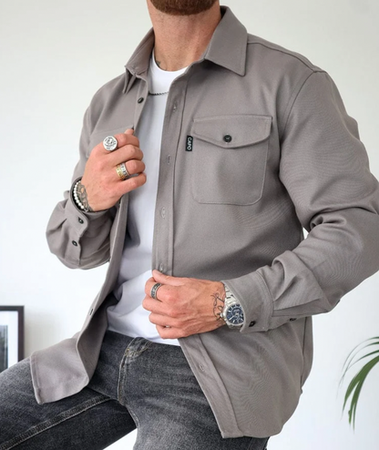 Maverno™ Lewis | Heren Overshirt met Borstzakken