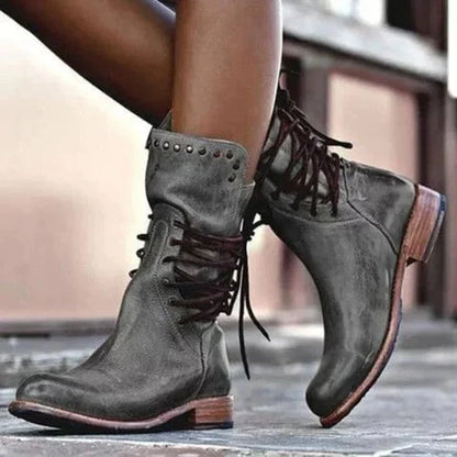 Elara™ Vintage Veterlaarzen – Stoer & Tijdloos