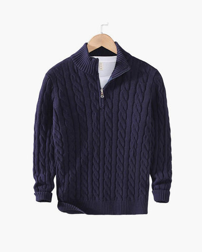 Lorenzo — Kabeltrui Heren met Half Zip
