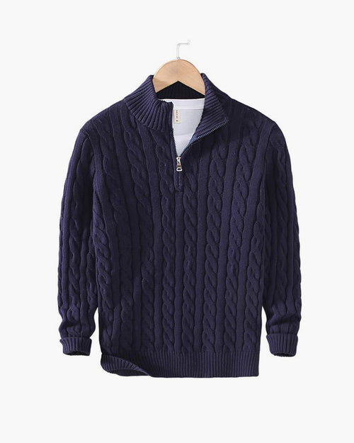 Lorenzo — Kabeltrui Heren met Half Zip