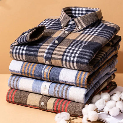 Maverno™ Milan Flanellen Overhemd – Warm & Tijdloos