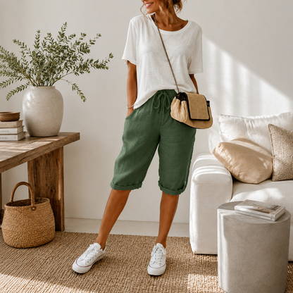 Maverno® | Katoen linnen Dames Shorts 1+1 Gratis