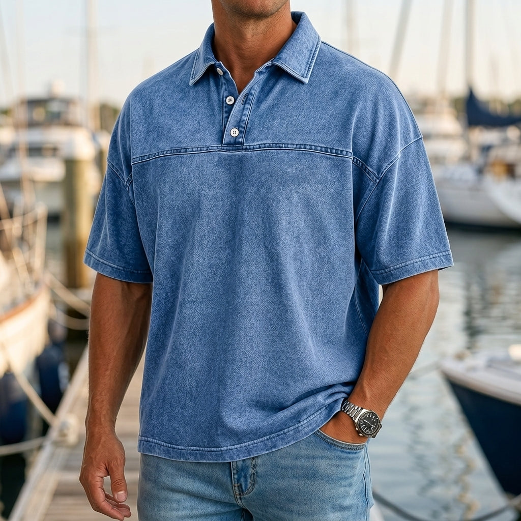 Maverno™ Jax Vintage Polo – Relaxed & Tijdloos