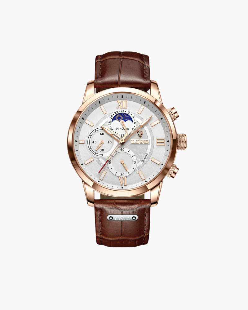 Maverno™ | Lorenzo Klassiek Herenhorloge (Waterdicht)
