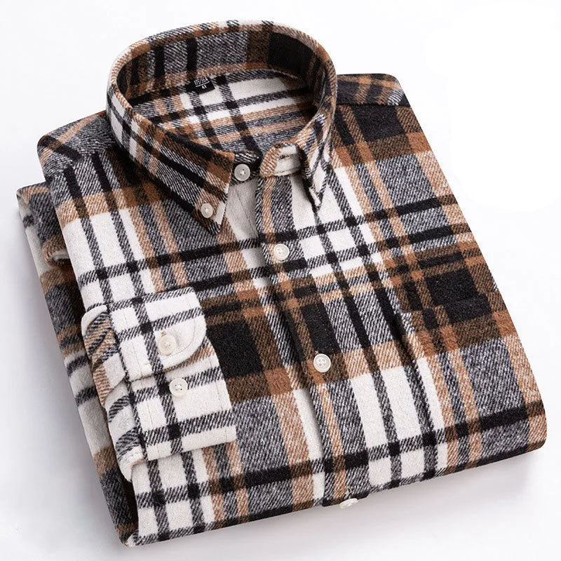 Maverno™ Milan Flanellen Overhemd – Warm & Tijdloos