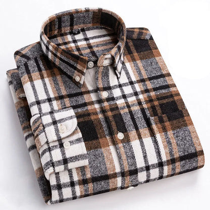 Maverno™ Milan Flanellen Overhemd – Warm & Tijdloos
