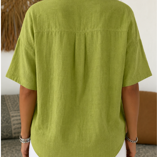 Maverno Mode® | Blouse met kraag en knoopdetail