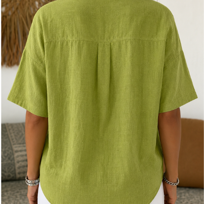 Maverno Mode® | Blouse met kraag en knoopdetail