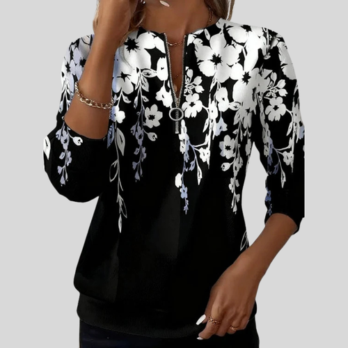 Maverno™ Élodie | Elegante Damestop met bloemprint