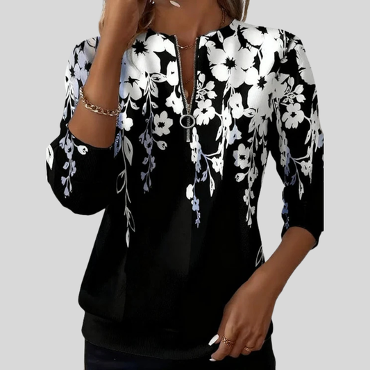 Maverno™ Élodie | Elegante Damestop met bloemprint