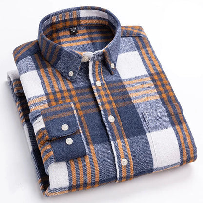 Maverno™ Milan Flanellen Overhemd – Warm & Tijdloos