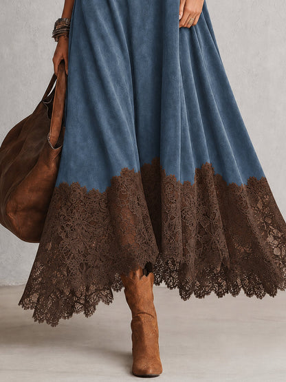 Maverno Marisol blauw kanten zoom