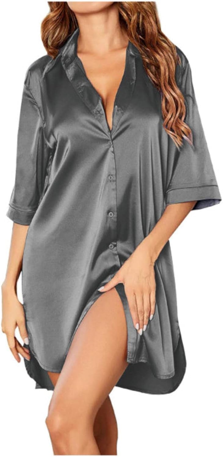 Maverno™ | Rosalie Satijnlook Nachtblouse