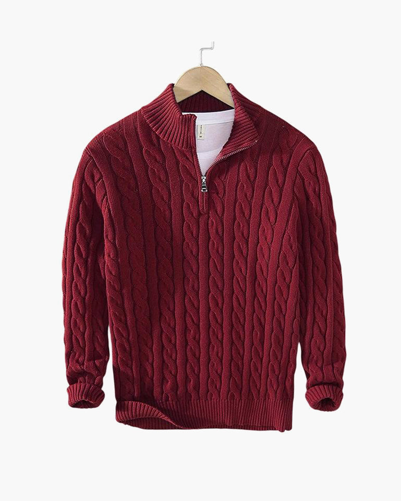 Lorenzo — Kabeltrui Heren met Half Zip