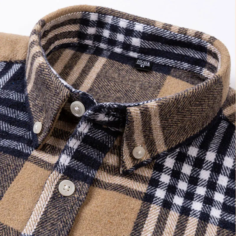 Maverno™ Milan Flanellen Overhemd – Warm & Tijdloos