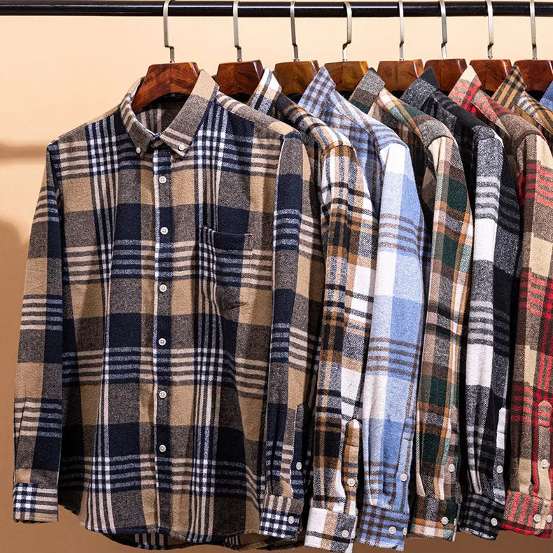 Maverno™ Milan Flanellen Overhemd – Warm & Tijdloos