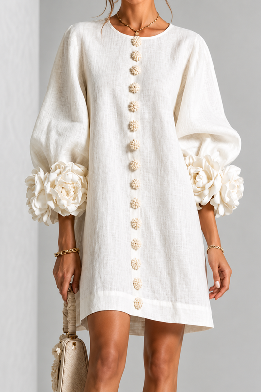 Maverno™ Florine | Elegante Jurk met Bloemdetails