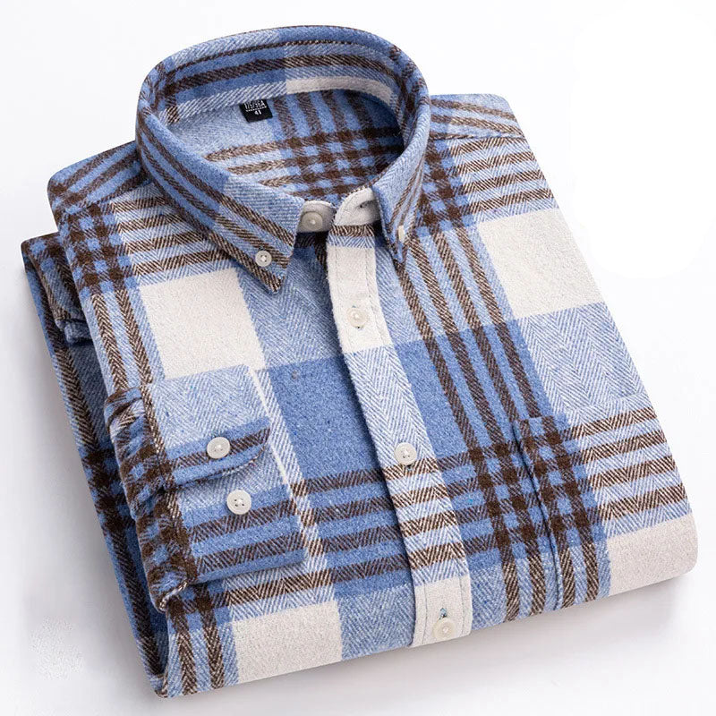 Maverno™ Milan Flanellen Overhemd – Warm & Tijdloos