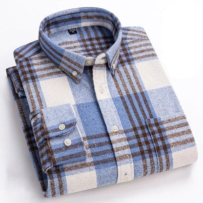 Maverno™ Milan Flanellen Overhemd – Warm & Tijdloos