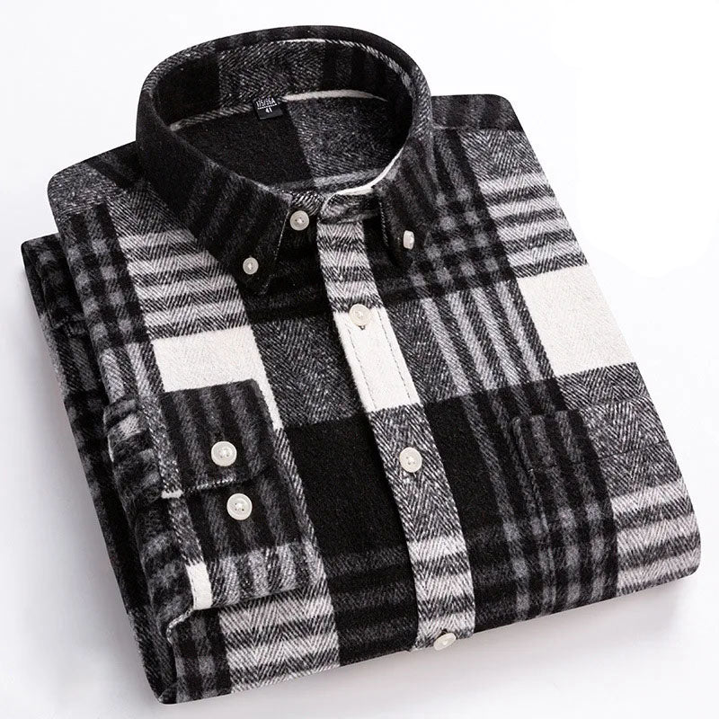 Maverno™ Milan Flanellen Overhemd – Warm & Tijdloos