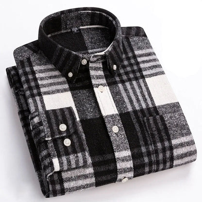 Maverno™ Milan Flanellen Overhemd – Warm & Tijdloos
