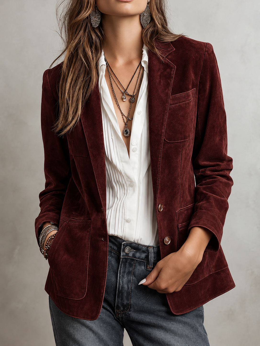 Maverno™ Vivienne – Elegante vintage Blazer