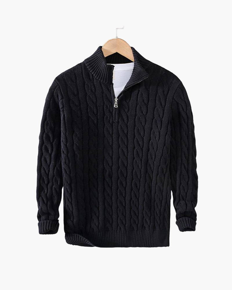 Lorenzo — Kabeltrui Heren met Half Zip