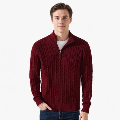 Lorenzo — Kabeltrui Heren met Half Zip