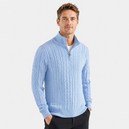 Lorenzo — Kabeltrui Heren met Half Zip