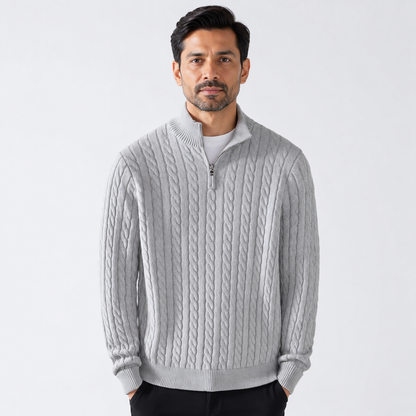 Lorenzo — Kabeltrui Heren met Half Zip