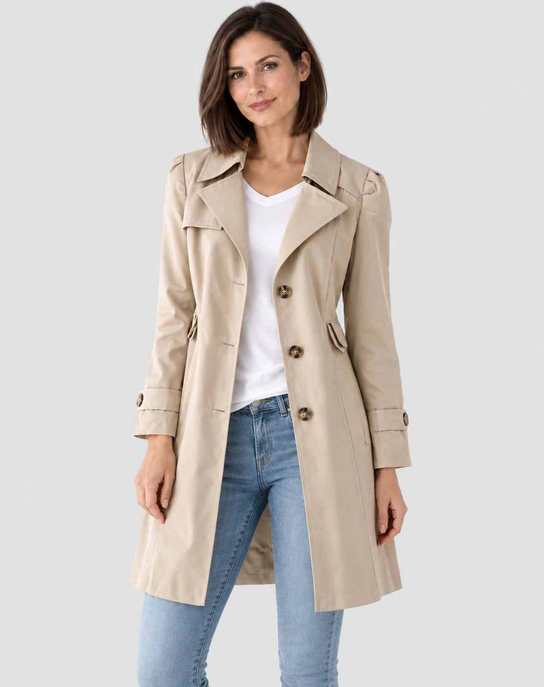Maverno™ | Élise Elegante Trenchcoat Klassieke Kraag met Revers