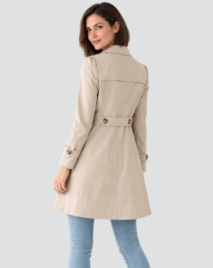 Maverno™ | Élise Elegante Trenchcoat Klassieke Kraag met Revers