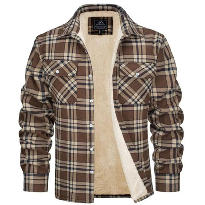 Maverno™ | Mason Flanellen Herenjack met Fleecevoering