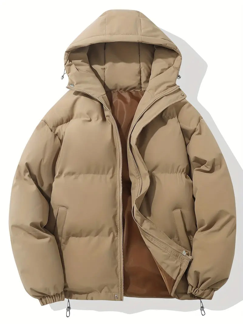 Maverno™ | Nordic Gevoerde Herenwinterjas met Capuchon en Trekkoord