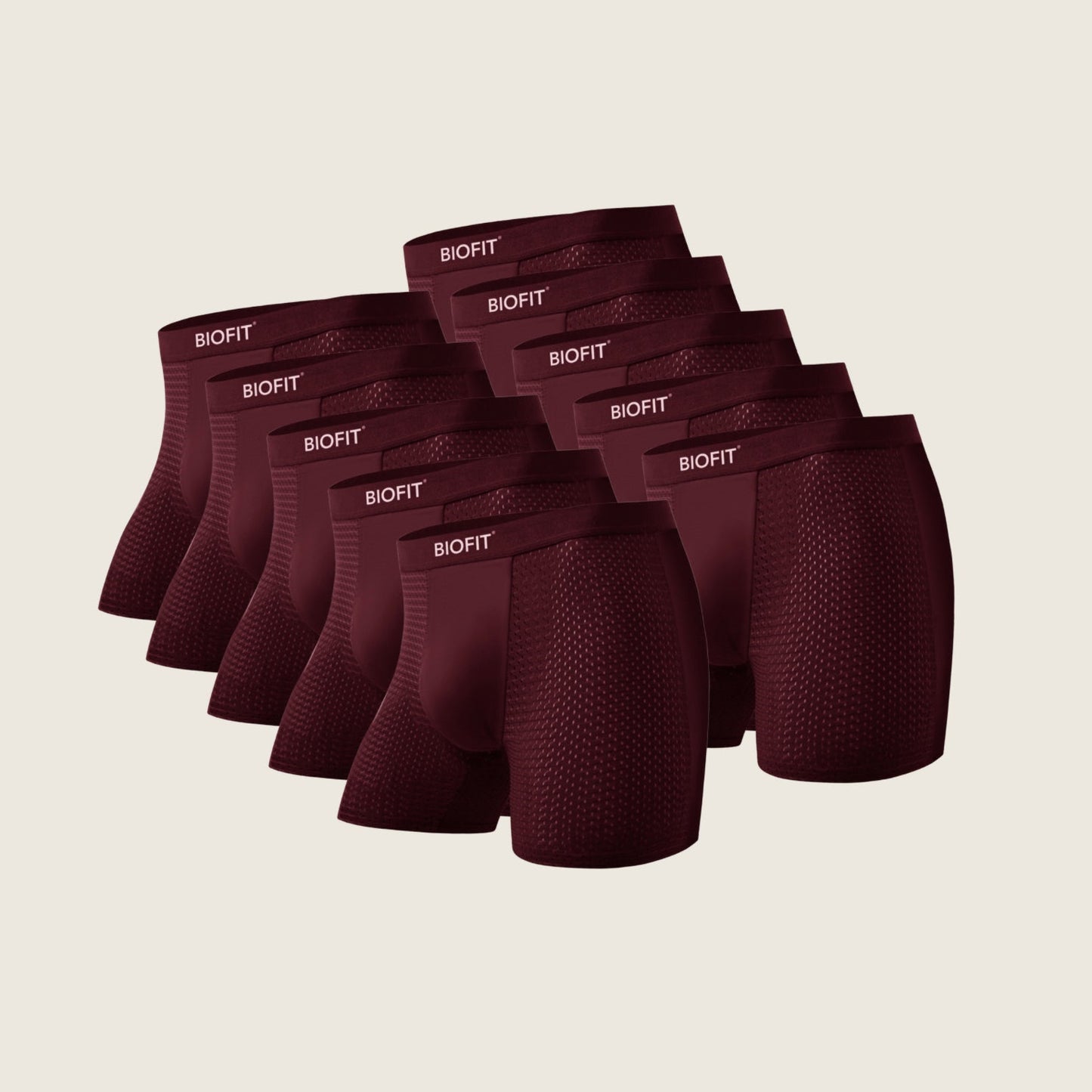 BIOFIT® Essentials Boxer Trunks 5-Pack Red | + 5 FREE