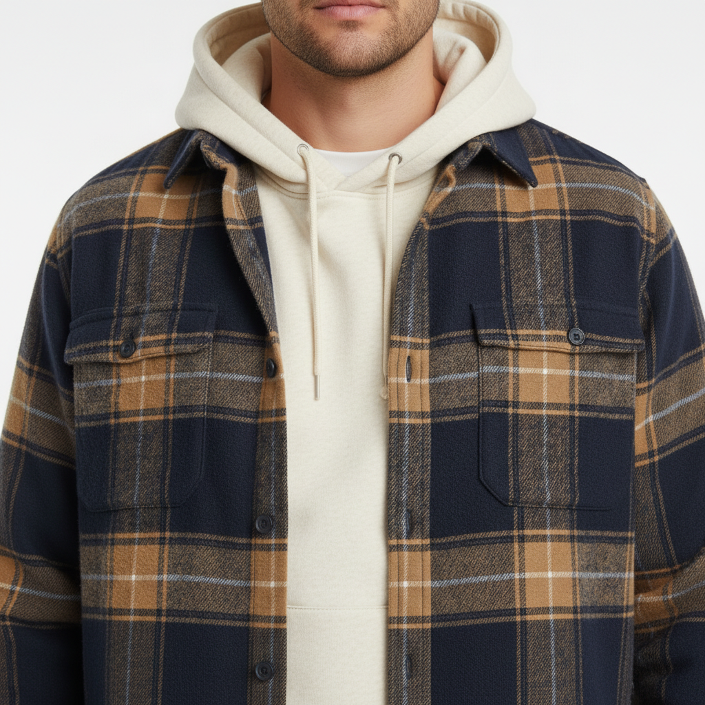 Maverno™ Milan Flanellen Overhemd – Warm & Tijdloos