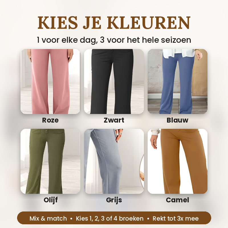 Maverno™ Elara Flexbroek – Elegant Comfort
