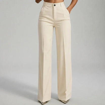 Maverno™ Celeste | High-Waist Pantalon met Wijde Pijpen