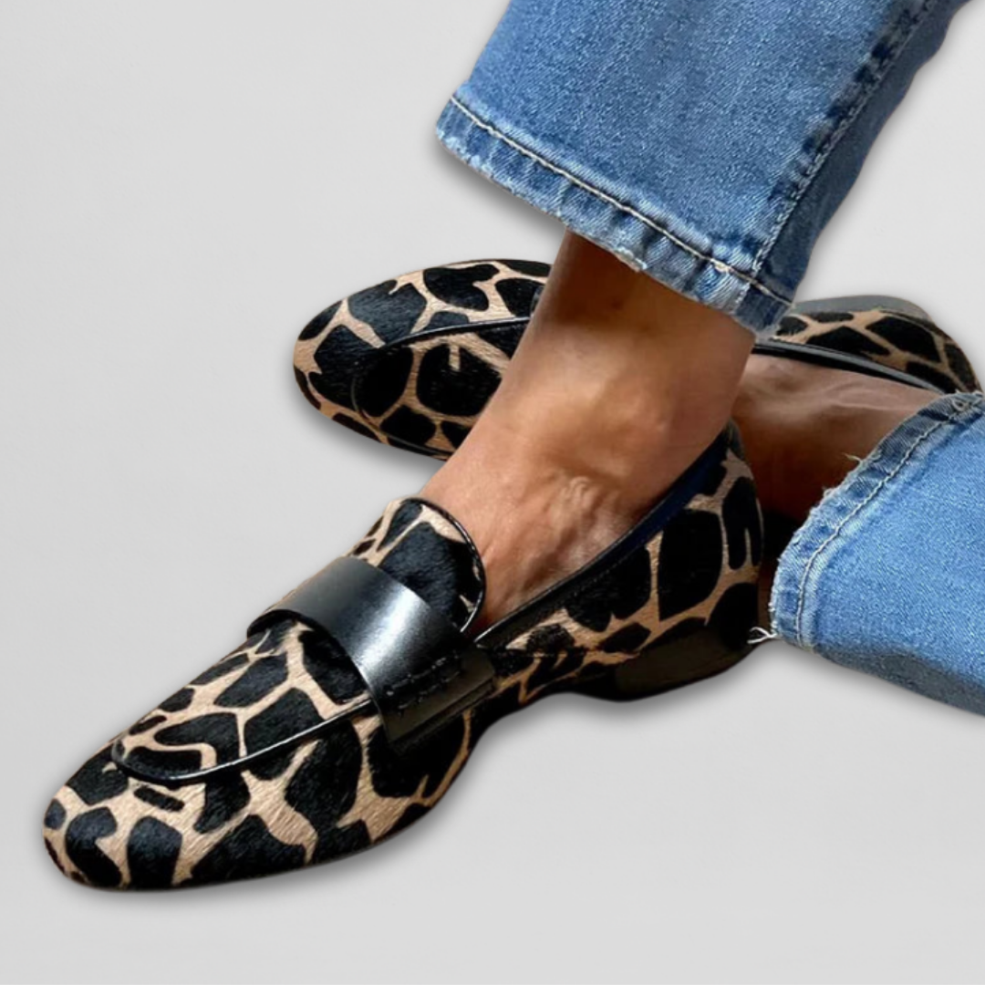 Maverno™ Odette – Muiltjes met Panterprint