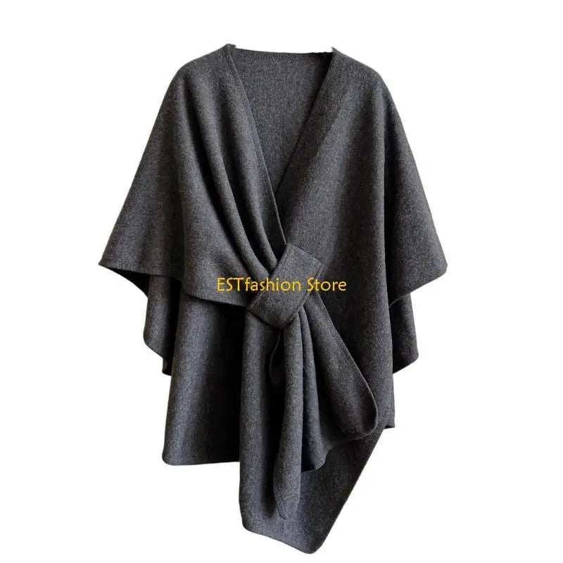 Y5GC multifunctionele mantel met zakontwerp, kunstwol, zacht, warm, unisex, gebruik voor volwassenen, kinderen