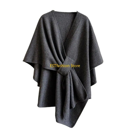 Y5GC multifunctionele mantel met zakontwerp, kunstwol, zacht, warm, unisex, gebruik voor volwassenen, kinderen