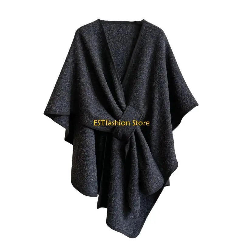Y5GC multifunctionele mantel met zakontwerp, kunstwol, zacht, warm, unisex, gebruik voor volwassenen, kinderen