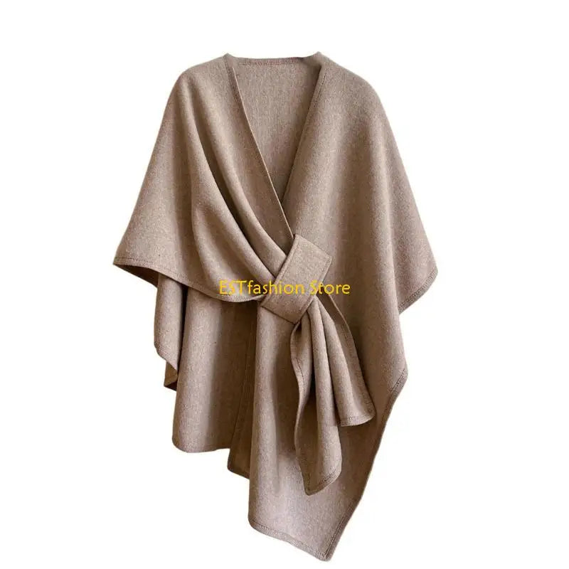 Y5GC multifunctionele mantel met zakontwerp, kunstwol, zacht, warm, unisex, gebruik voor volwassenen, kinderen