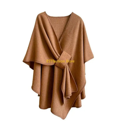 Y5GC multifunctionele mantel met zakontwerp, kunstwol, zacht, warm, unisex, gebruik voor volwassenen, kinderen
